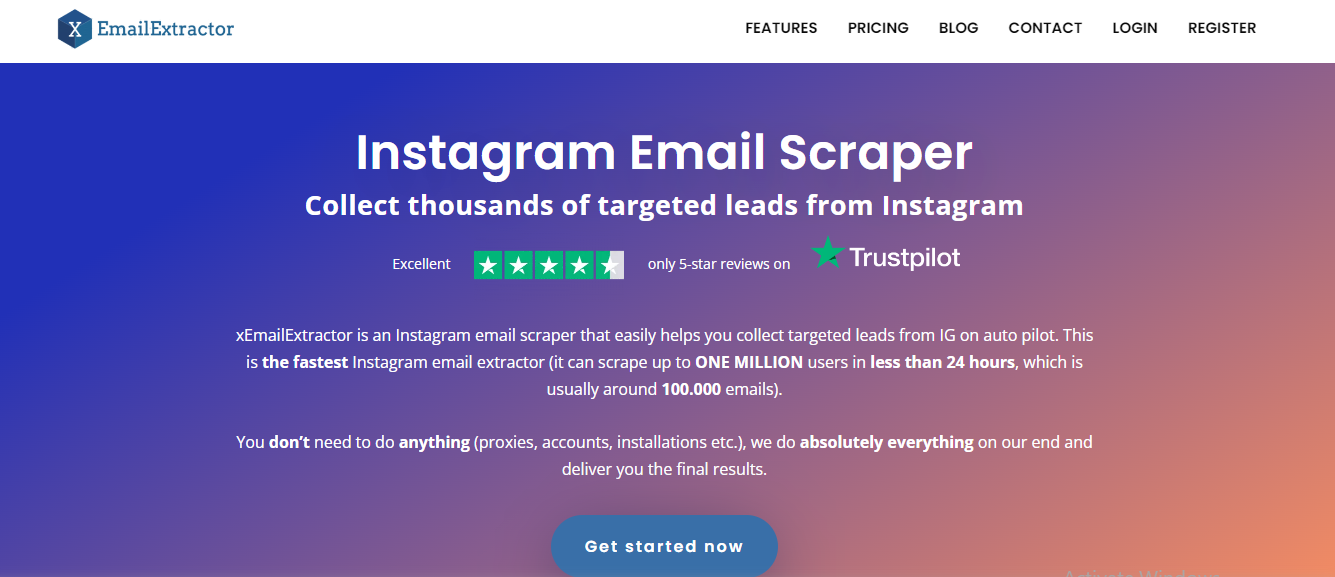 Instagram scraper by XEmail Extractor