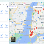 A Google Maps Search Page before scraping using Google Maps Crawler