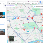 Google Maps Search page before scraping