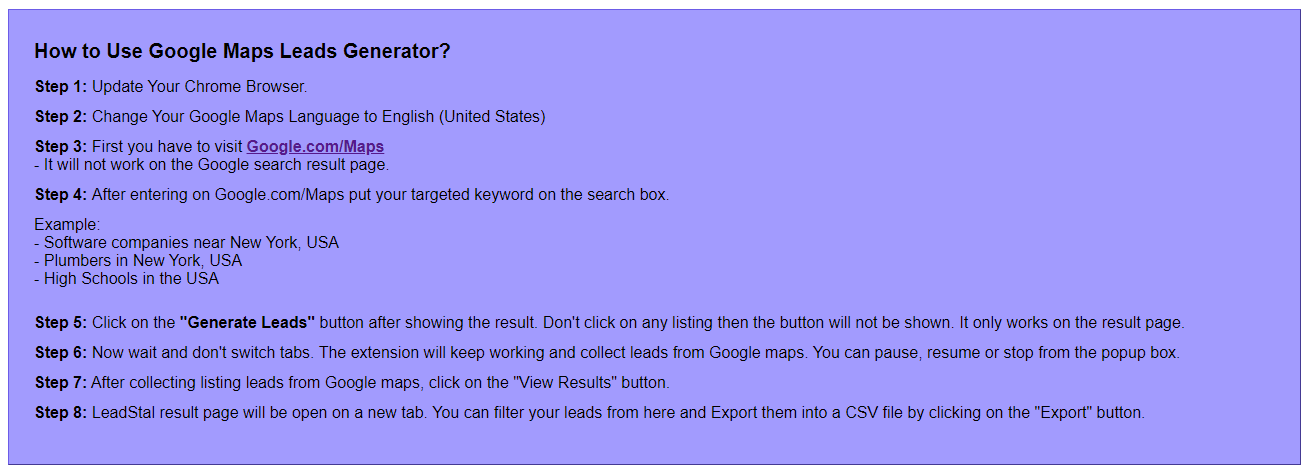 How to use Google Maps Extractor: Extract data from Google Maps