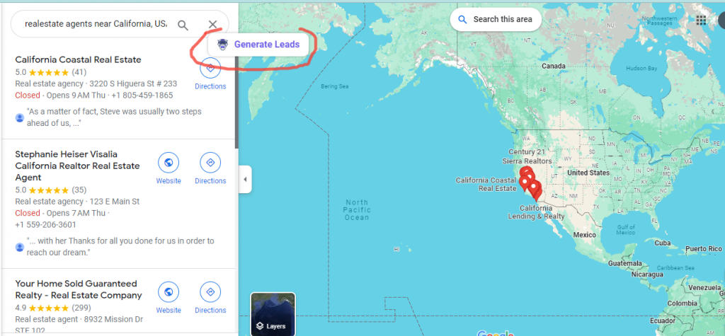Google Maps Leads Generator
